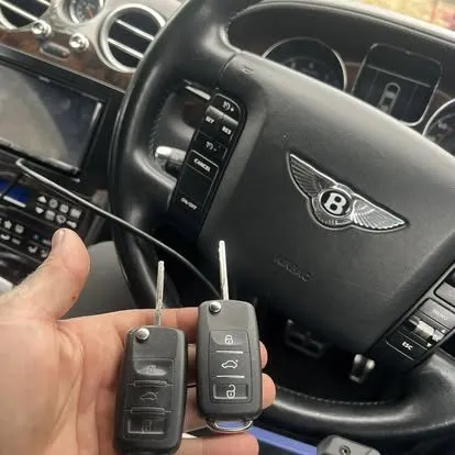 Two replacement keys programmed for a Bentley Continental