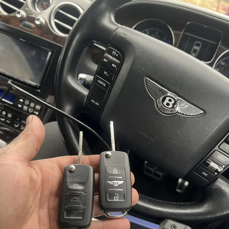 Two replacement keys programmed for a Bentley Continental